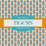 Tiger Mascot Digital Paper DP6865 - Digital Paper Shop