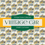 Car Posters Digital Paper DP6897 - Digital Paper Shop