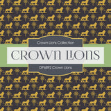 Crown Lions Digital Paper DP6892 - Digital Paper Shop