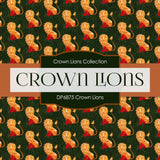 Crown Lions Digital Paper DP6875 - Digital Paper Shop