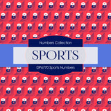 Sports Numbers Digital Paper DP6770 - Digital Paper Shop