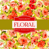 Watercolor Florals Digital Paper DP4121 - Digital Paper Shop