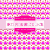 Hot Pink and Black Digital Paper DP885 - Digital Paper Shop