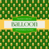 Balloon Numbers Digital Paper DP6765 - Digital Paper Shop