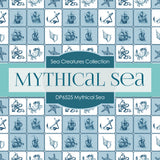 Mythical Sea Digital Paper DP6525 - Digital Paper Shop