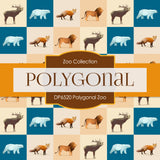 Polygonal Zoo Digital Paper DP6520 - Digital Paper Shop