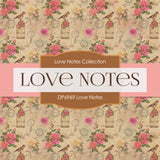 Love Notes Digital Paper DP6969 - Digital Paper Shop