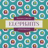 Elephants Party Digital Paper DP3330 - Digital Paper Shop