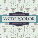 Watercolor Arrows Digital Paper DP6074 - Digital Paper Shop - 2