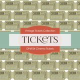 Cinema Ticket Digital Paper DP6924 - Digital Paper Shop