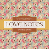 Love Notes Digital Paper DP6966 - Digital Paper Shop