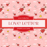 Love Letter Digital Paper DP6095 - Digital Paper Shop
