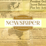 Newspaper Prints Digital Paper DP1443 - Digital Paper Shop