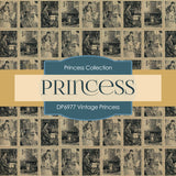 Vintage Princess Digital Paper DP6977 - Digital Paper Shop