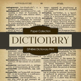 Dictionary Print Digital Paper DP4846 - Digital Paper Shop