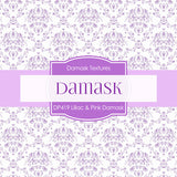 Lilac & Pink Damask Digital Paper DP419 - Digital Paper Shop