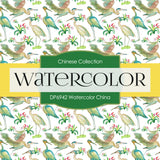 Watercolor China Digital Paper DP6942 - Digital Paper Shop