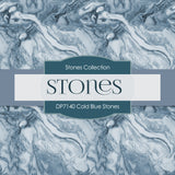 Cold Blue Stones Digital Paper DP7140 - Digital Paper Shop