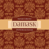 Bronze Damask Digital Paper DP3703 - Digital Paper Shop