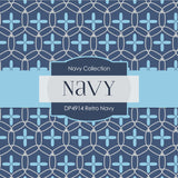 Retro Navy Digital Paper DP4914 - Digital Paper Shop