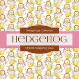 Hedgehog Love Digital Paper DP6709 - Digital Paper Shop