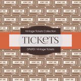 Vintage Ticket Digital Paper DP6931 - Digital Paper Shop