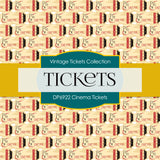Cinema Ticket Digital Paper DP6922 - Digital Paper Shop