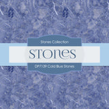 Cold Blue Stones Digital Paper DP7139 - Digital Paper Shop