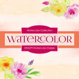 Watercolor Daisies Digital Paper DP6079 - Digital Paper Shop - 3