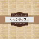Coffee Text Digital Paper DP6384 - Digital Paper Shop