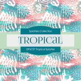 Tropical Splatter Digital Paper DP6737 - Digital Paper Shop