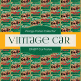 Car Posters Digital Paper DP6897 - Digital Paper Shop