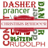 Christmas Reindeer Digital Paper DW035 - Digital Paper Shop