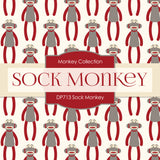 Sock Monkey Digital Paper DP713 - Digital Paper Shop - 3