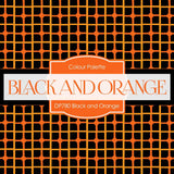 Black and Orange Digital Paper DP780 - Digital Paper Shop