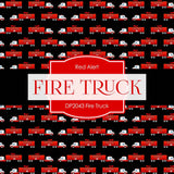 Fire Truck Digital Paper DP2043 - Digital Paper Shop