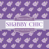 Purple Shabby Chic Digital Paper DP865 - Digital Paper Shop