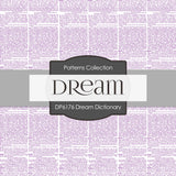 Dream Dictionary Digital Paper DP6176A - Digital Paper Shop