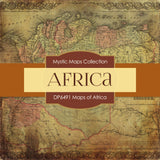 Maps of Africa Digital Paper DP6491 - Digital Paper Shop