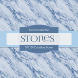 Cold Blue Stones Digital Paper DP7139 - Digital Paper Shop
