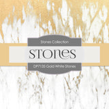 Gold White Stones Digital Paper DP7135 - Digital Paper Shop