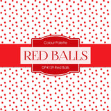 Red Balls Digital Paper DP4159 - Digital Paper Shop