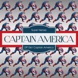 Captain America Digital Paper DP1361 - Digital Paper Shop