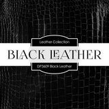 Black Leather Digital Paper DP3609 - Digital Paper Shop
