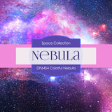 Colorful Nebula Digital Paper DP6454 - Digital Paper Shop