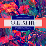 Oil Paint Splatter Digital Paper DP6750 - Digital Paper Shop