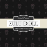 African Zulu Doll Digital Paper DP4010 - Digital Paper Shop