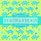 Turtle and Frogs Digital Paper DP228 - Digital Paper Shop