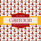 Cartoon Animals Digital Paper DP6518 - Digital Paper Shop