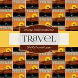 Travel Posters Digital Paper DP6906 - Digital Paper Shop